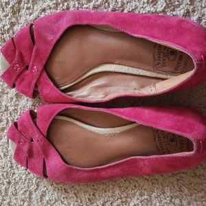 Size 6 Lucky Brand Pink Suede Flats